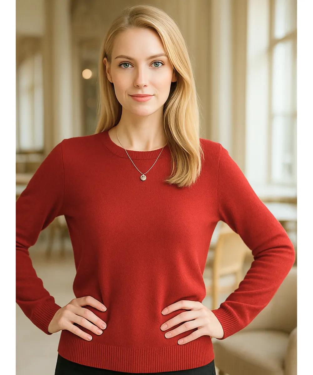Blusa Feminina de Malha de Lã com Cashmere Manga Longa | Kalif