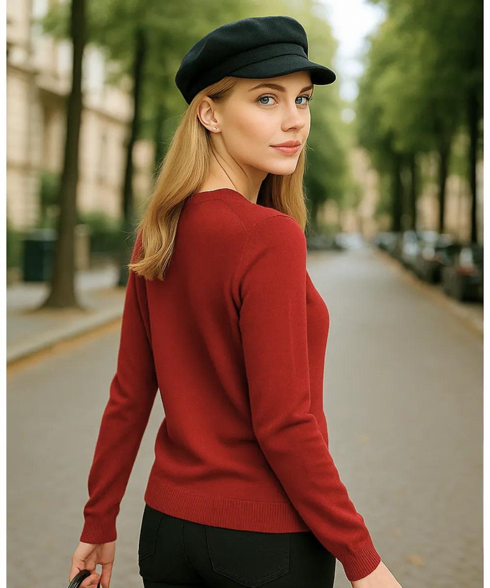 Blusa Feminina de Malha de Lã com Cashmere Manga Longa | Kalif