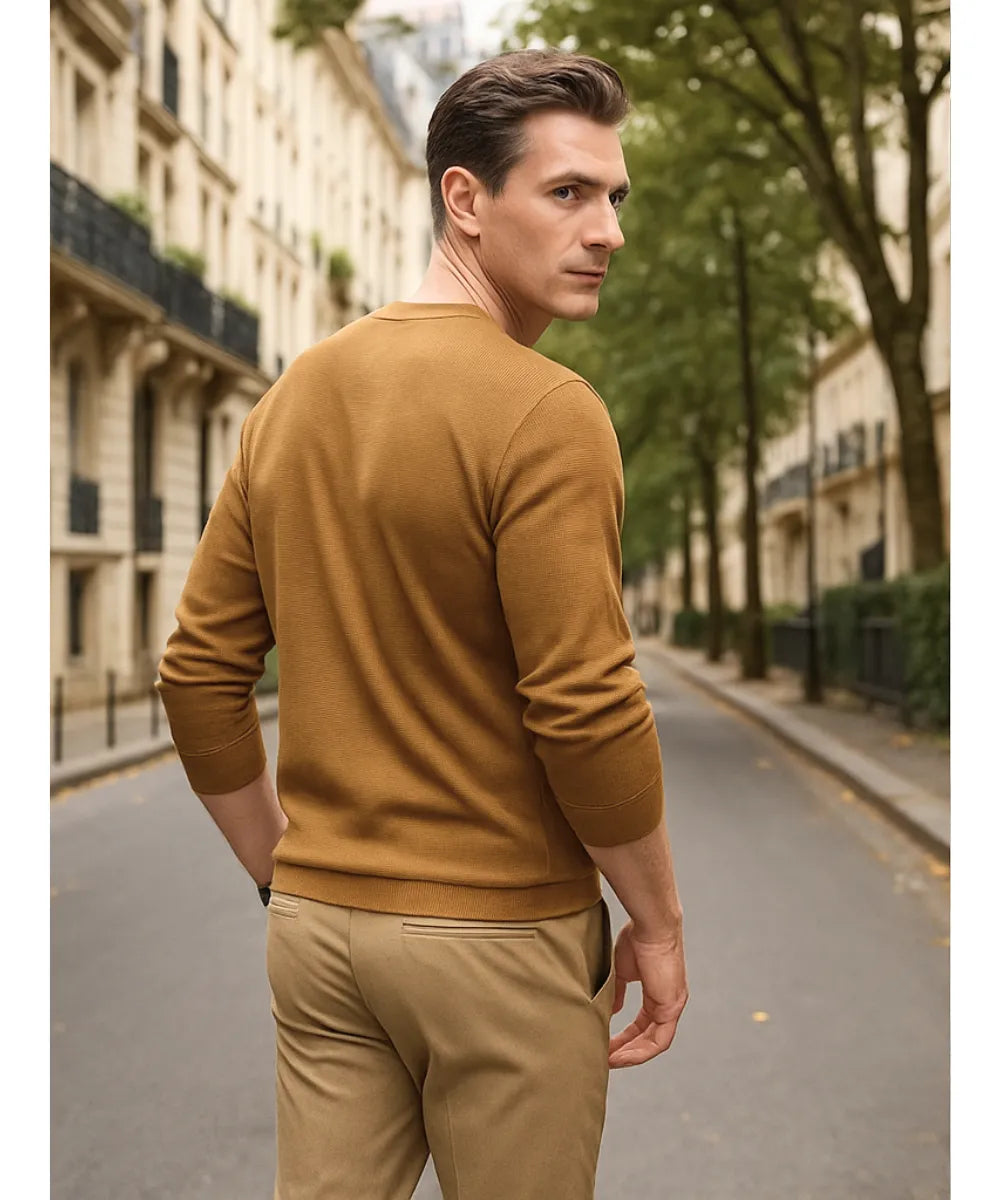 Blusa Masculina Manga Longa Malha Waffle Casual | Pierre