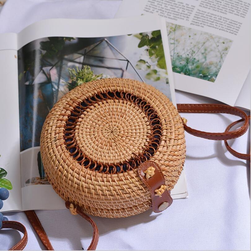 Bolsa de Palha Redonda Rattan