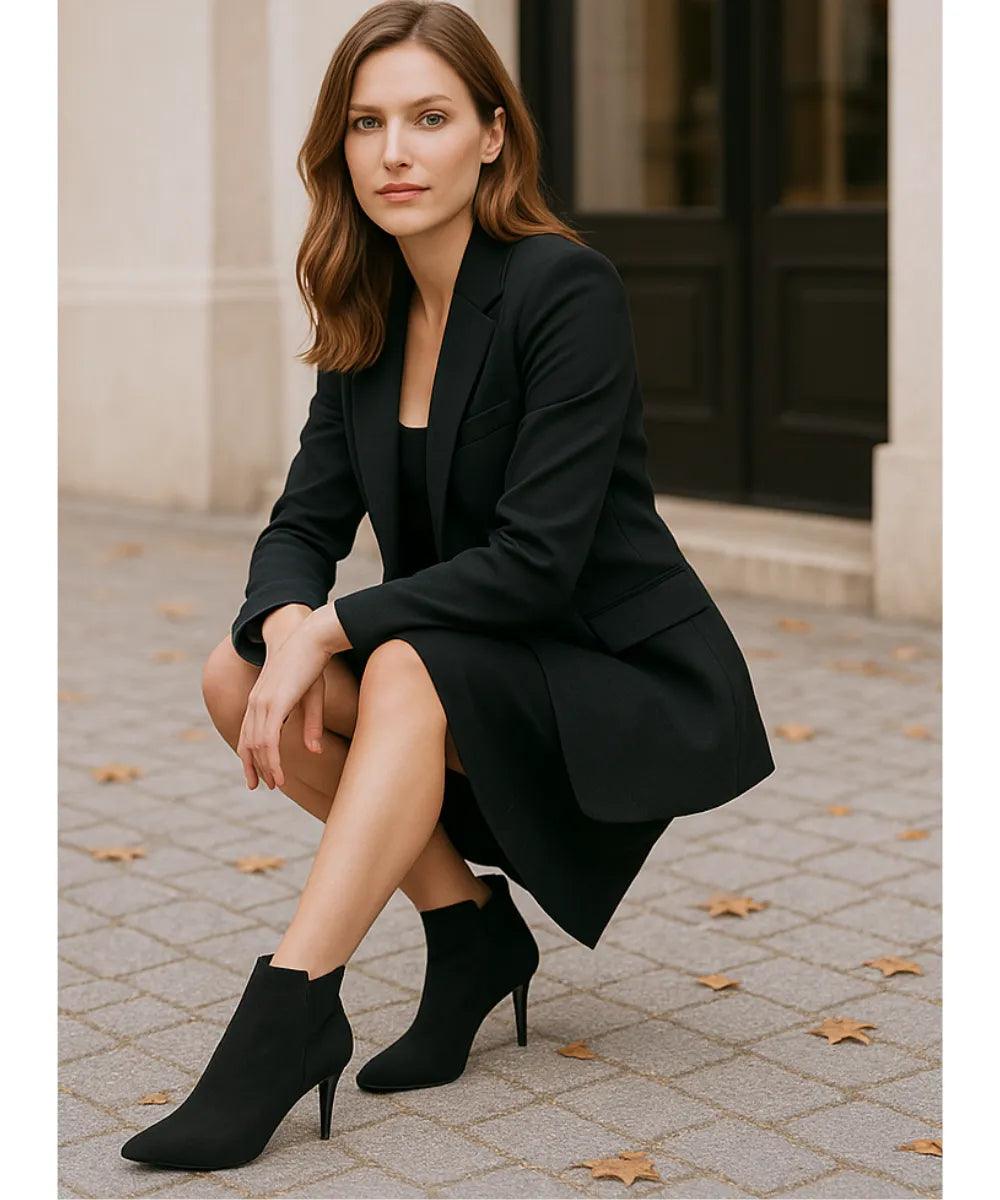Bota Feminina Cano Curto com Salto Fino Elegante