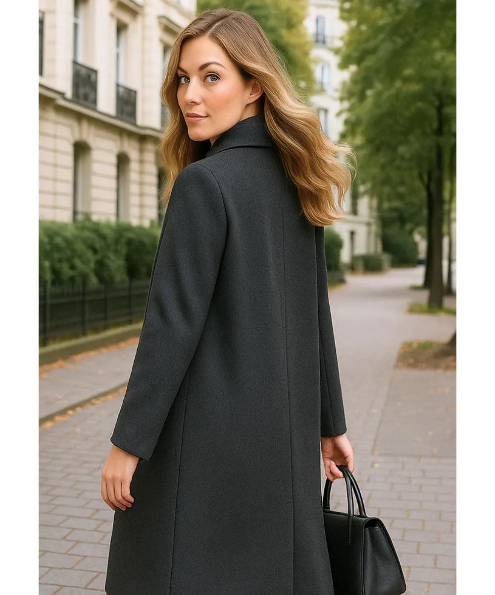 Sobretudo Feminino de Lã Batida com Corte Elegante | Lakarta