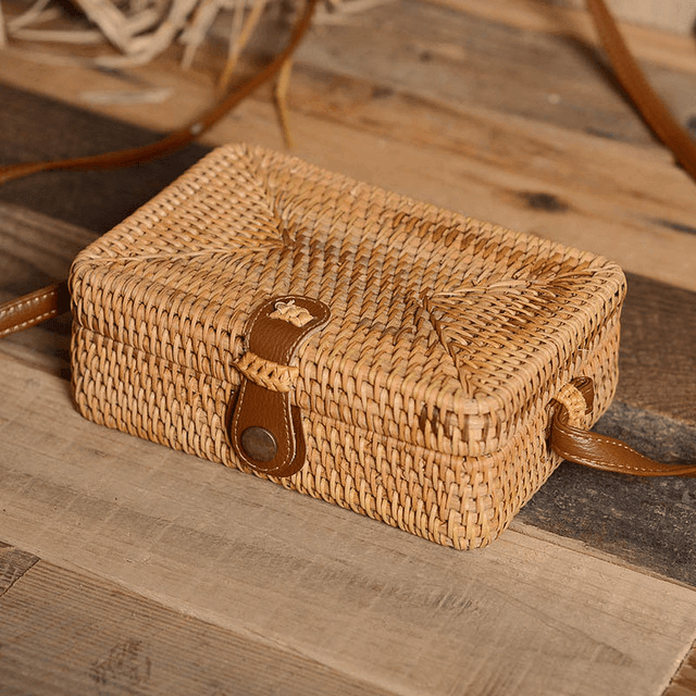 Bolsa de Palha Redonda Rattan
